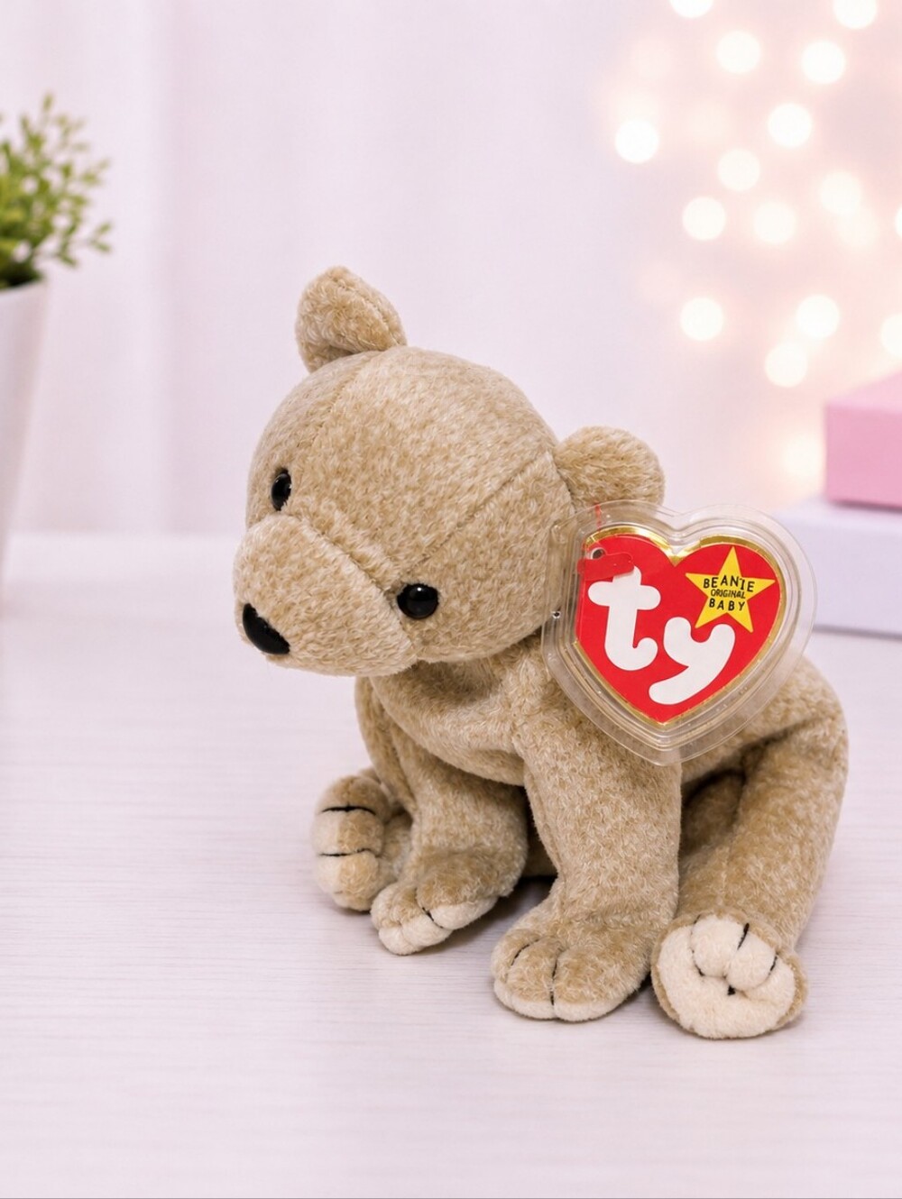 Ty Beanie Baby Almond Bear
